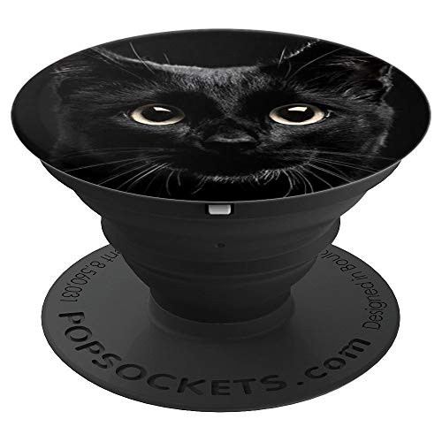Black Cat Beatiful Pets Kitten lovers Gift PopSockets Grip and Stand for Phones and Tablets
