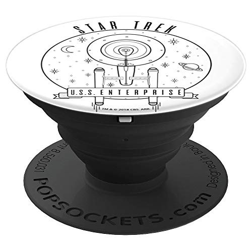 Star Trek U.S.S. Enterprise Line Art PopSockets Grip and Stand for Phones and Tablets