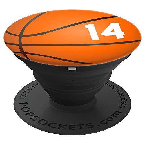 Basketball Player No 14 Jersey Pop Socket Gift PopSockets Grip and Stand for Phones and Tablets
