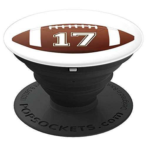 Football Player Jersey Number 17 PopSockets Grip and Stand for Phones and Tablets Football Player Jersey Number 17 PopSockets Grip and Stand for Phones and Tablets
