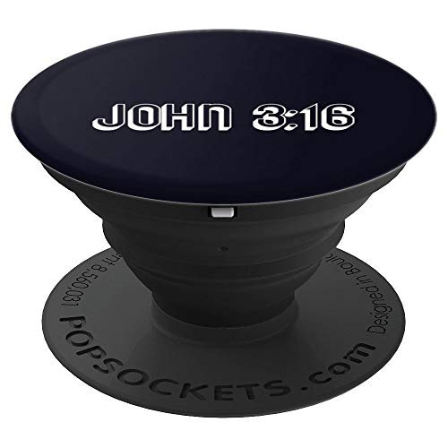 John 3:16 Bible Verse Christian Faith Inspiring Quote Gift PopSockets Grip and Stand for Phones and Tablets