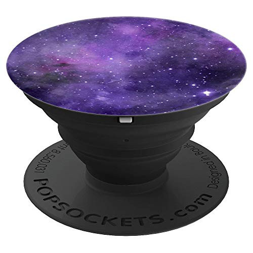 Purple Violet Star Space Celestial Galaxy Watercolor Art PopSockets Grip and Stand for Phones and Tablets
