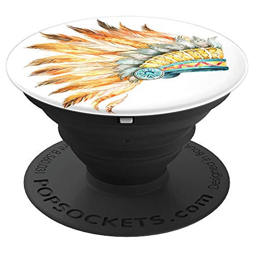 American Indian Chief Headdress Feathers PopSockets Grip and Stand for Phones and Tablets American Indian Chief Headdress Feathers PopSockets Grip and Stand for Phones and Tablets