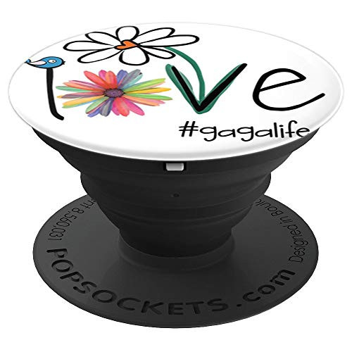 Womens Love Gaga Life - Art Flower PopSockets Grip and Stand for Phones and Tablets