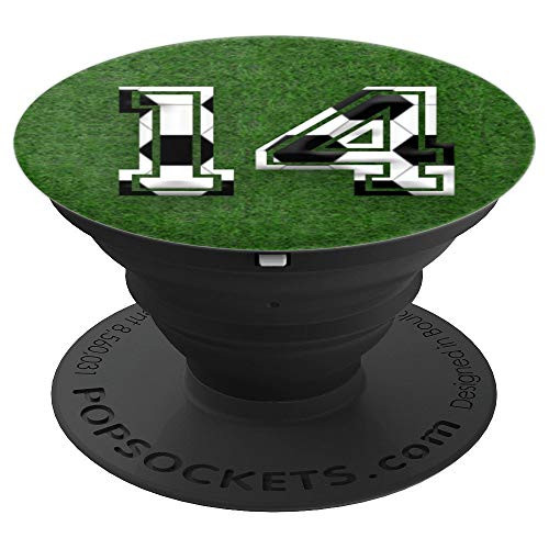 SOCCER Player #14 Jersey No 14 Football Ball Gadget Gift PopSockets Grip and Stand for Phones and Tablets