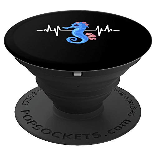 Heartbeat Seahorse Clothes Art Outfit Ocean Gift Seahorse PopSockets Grip and Stand for Phones and Tablets