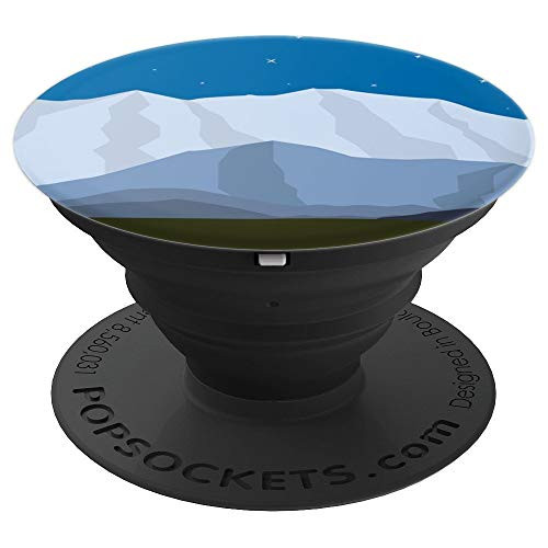 Blue Mountain Pop Mount Socket Night Art Work Winter PopSockets Grip and Stand for Phones and Tablets
