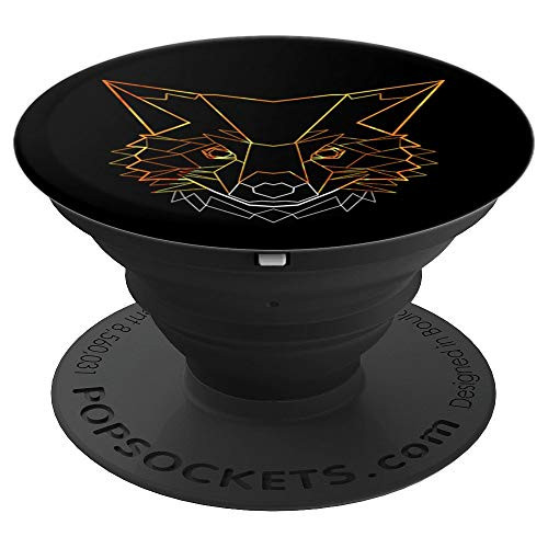 Fox Polygon Head Animal Foxes Gift PopSockets Grip and Stand for Phones and Tablets