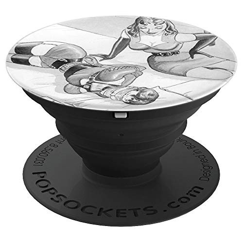 Submission BDSM Bondage Sexy Lingerie Pulp Pin Up Girl Art PopSockets Grip and Stand for Phones and Tablets