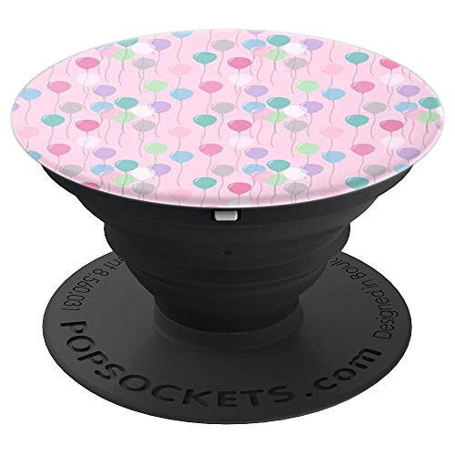 Cute Pastel Colored Balloon Patterned PopSockets Grip and Stand for Phones and Tablets