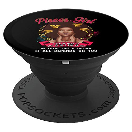 Pisces Zodiac Birthday Mean AF February 19 -March 20 PopSockets Grip and Stand for Phones and Tablets