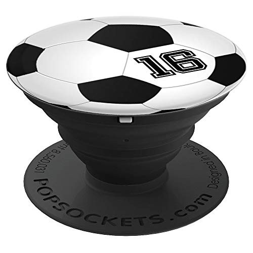 Soccer Player #16 Jersey No 16 Football Ball Gadget Gift PopSockets Grip and Stand for Phones and Tablets Soccer Player #16 Jersey No 16 Football Ball Gadget Gift PopSockets Grip and Stand for Phones and Tablets