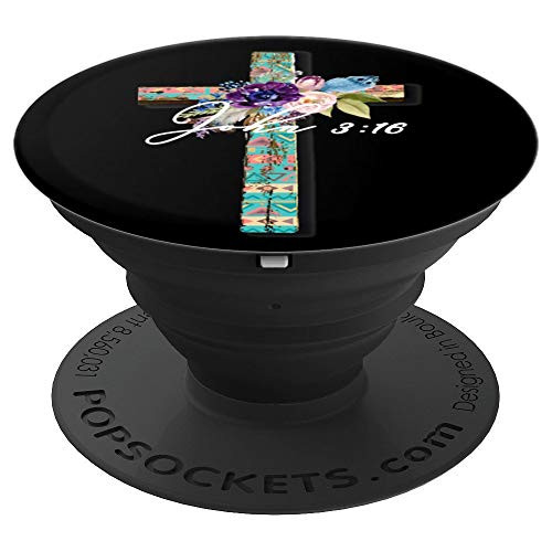 John 3 16 Christian Cross BoHo Gift Bible Verse PopSockets Grip and Stand for Phones and Tablets John 3 16 Christian Cross BoHo Gift Bible Verse PopSockets Grip and Stand for Phones and Tablets