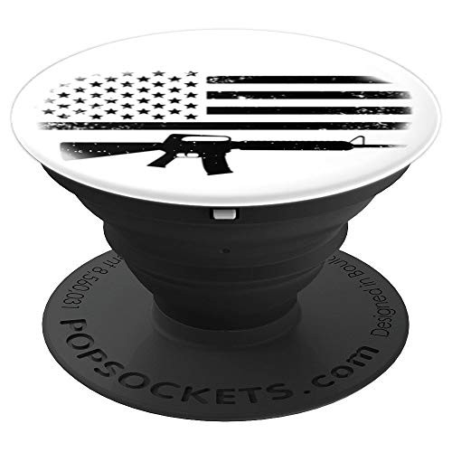 AR-15 American Flag Gun Rights PopSockets Grip and Stand for Phones and Tablets