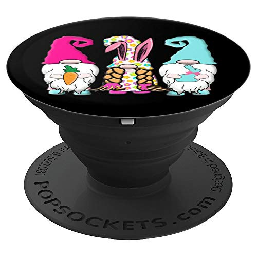 3 Easter Gnomes Pastel Spring Bunny Ears Rabbit PopSockets Grip and Stand for Phones and Tablets