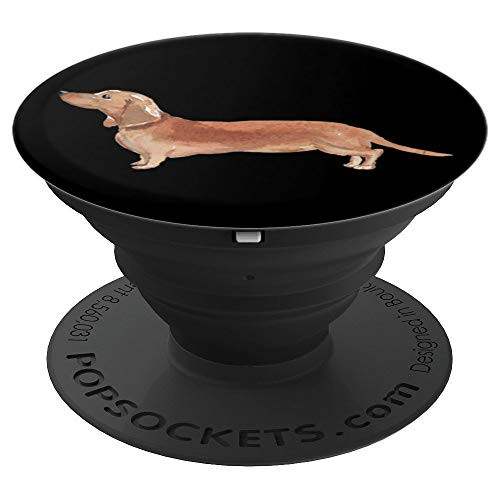 Cute Brown Dachshund Watercolor Art Dog Lover Gift PACJ0916 PopSockets Grip and Stand for Phones and Tablets