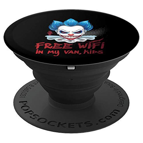Evil Clown Face Smile Free Wifi PopSockets Grip and Stand for Phones and Tablets