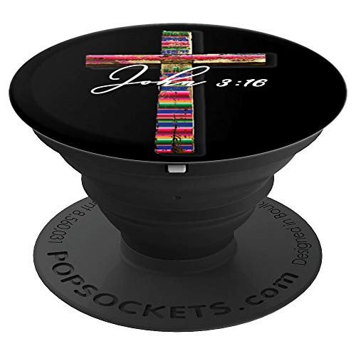 John 3 16 Christian Cross Serape Gift Bible Verse PopSockets Grip and Stand for Phones and Tablets John 3 16 Christian Cross Serape Gift Bible Verse PopSockets Grip and Stand for Phones and Tablets