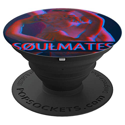Vaporwave Aesthetic Lofi Retrowave Glitch Art Soulmates PopSockets Grip and Stand for Phones and Tablets