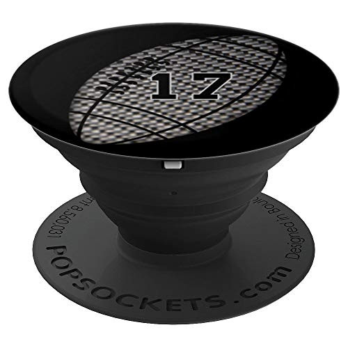 American Football number 17 black phone stand for men PopSockets Grip and Stand for Phones and Tablets
