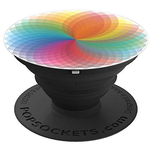 Pretty Rainbow Spirograph Geometric Art for Math Teacher PopSockets Grip and Stand for Phones and Tablets
