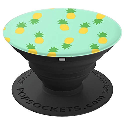 Mint Green Colored Pineapple Pattern PopSockets Grip and Stand for Phones and Tablets Mint Green Colored Pineapple Pattern PopSockets Grip and Stand for Phones and Tablets