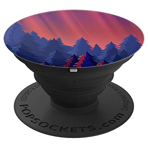 Mountain Tree Pop Mount Socket Night Art Work Woods hiking PopSockets Grip and Stand for Phones and Tablets