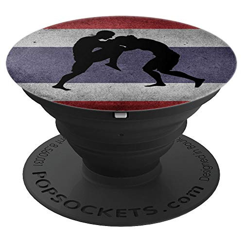 Muay Thai Boxing with Thailand Flag for Martial Arts Gift PopSockets Grip and Stand for Phones and Tablets Muay Thai Boxing with Thailand Flag for Martial Arts Gift PopSockets Grip and Stand for Phones and Tablets