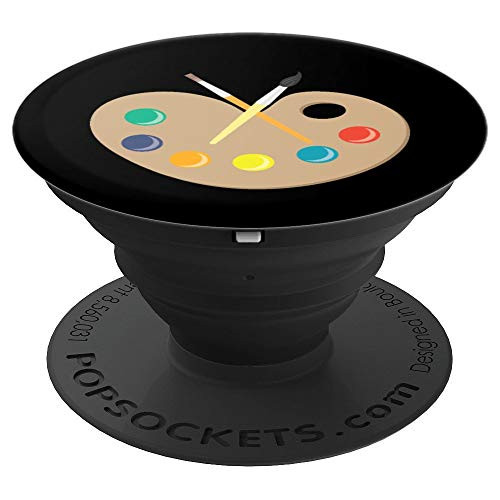 Heart Paint Palette Paint Brush Art Teacher Artist PopSockets Grip and Stand for Phones and Tablets