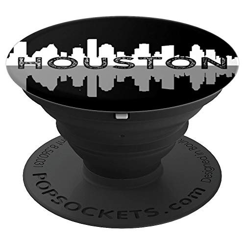 City of Houston Skyline Art Downtown Texas TX Souvenir Gift PopSockets Grip and Stand for Phones and Tablets