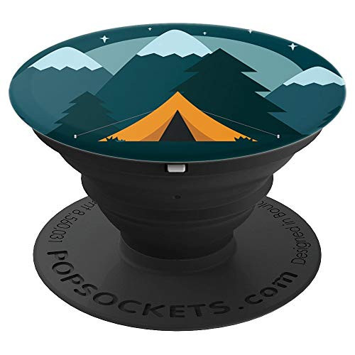 Camping Pop Mount Socket Night Art Work Mountain PopSockets Grip and Stand for Phones and Tablets