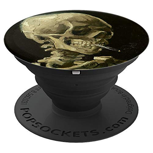 Vincent van Gogh Head of a Skeleton with a Burning Cigarette PopSockets Grip and Stand for Phones and Tablets
