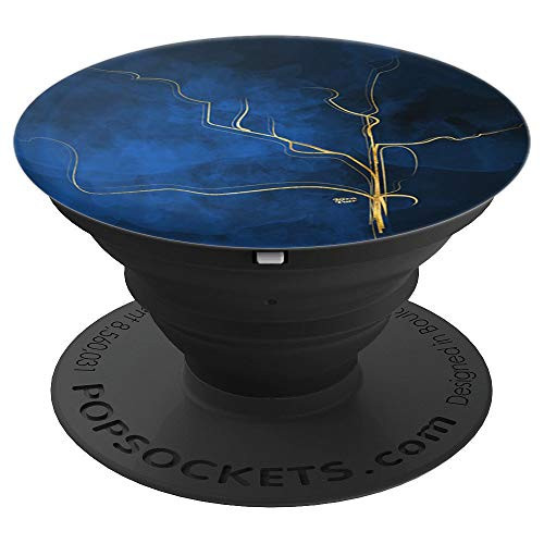 Kintsugi Japanese Art Dark Blue PopSockets Grip and Stand for Phones and Tablets