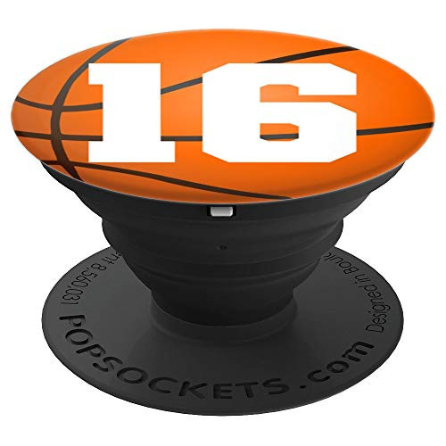 Basketball Number #16 Phone Grip | Basketball Gifts PopSockets Grip and Stand for Phones and Tablets Basketball Number #16 Phone Grip | Basketball Gifts PopSockets Grip and Stand for Phones and Tablets