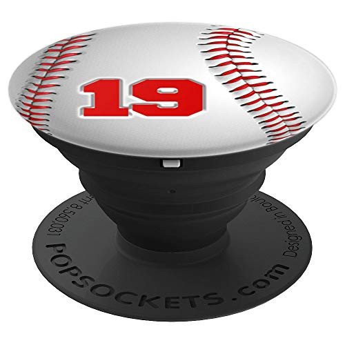 Baseball Player Number 19 PopSockets Grip and Stand for Phones and Tablets