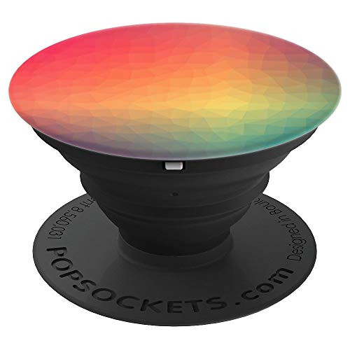 Cool Art Retro Graphic Artist Colorful Ombre Abstract Design PopSockets Grip and Stand for Phones and Tablets