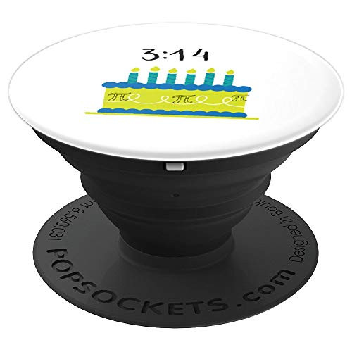 3.14 Pi Birthday March 14 Party Cake And Pi PopSockets Grip and Stand for Phones and Tablets