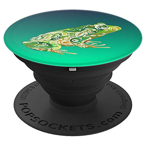 Beautiful Green Frog Tribal Tattoo Art Design PopSockets Grip and Stand for Phones and Tablets Beautiful Green Frog Tribal Tattoo Art Design PopSockets Grip and Stand for Phones and Tablets