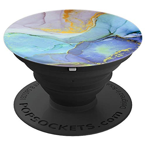Blue and Purple Abstract Art PopSockets Grip and Stand for Phones and Tablets