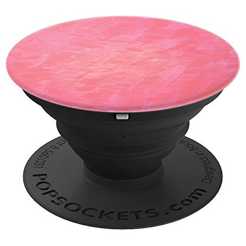 coral color abstract art pattern PopSockets Grip and Stand for Phones and Tablets