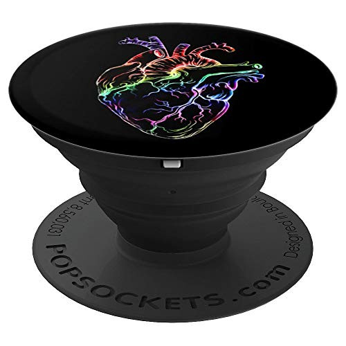 Anatomical Heart rainbow anatomy cute gift PopSockets Grip and Stand for Phones and Tablets