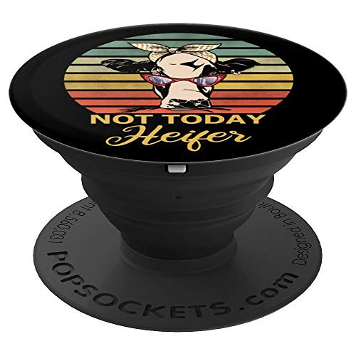 Not Today Heifer Funny Cow Head Red Sunglasses Vintage Gift PopSockets Grip and Stand for Phones and Tablets