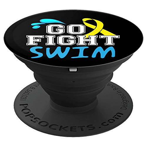 Go Fight Swim Sarcoma Cancer Awareness Ribbon PopSockets Grip and Stand for Phones and Tablets Go Fight Swim Sarcoma Cancer Awareness Ribbon PopSockets Grip and Stand for Phones and Tablets
