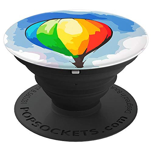 Cute Hot Air Balloons - Colored Aviation Ballooning Lover PopSockets Grip and Stand for Phones and Tablets