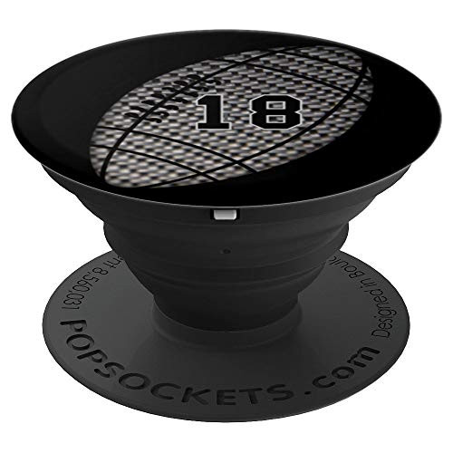 American Football number 18 black phone stand for men PopSockets Grip and Stand for Phones and Tablets