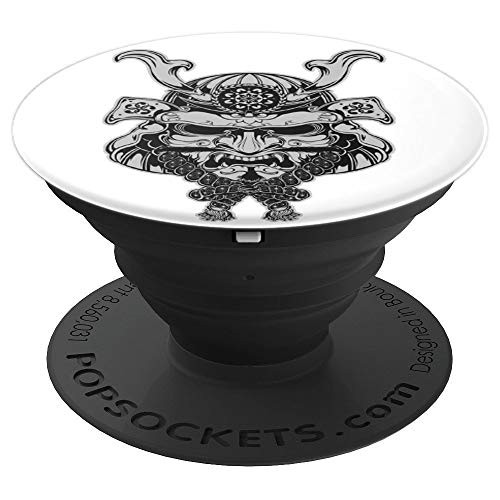 Mask Oni Samurai - Cool Japanese Samurai Art Design PopSockets Grip and Stand for Phones and Tablets