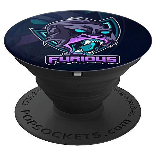 Gorilla head Furious Design Gaming Gifts for Gamer Video PopSockets Grip and Stand for Phones and Tablets