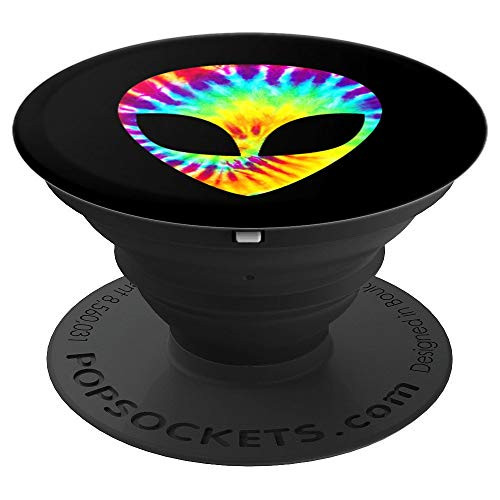 Tie Dye Alien Head, Hippie Rave Trippy PopSockets Grip and Stand for Phones and Tablets Tie Dye Alien Head, Hippie Rave Trippy PopSockets Grip and Stand for Phones and Tablets