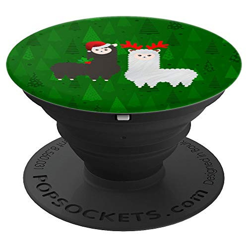 xmas santa claus reindeer alpacas funny christmas PopSockets Grip and Stand for Phones and Tablets