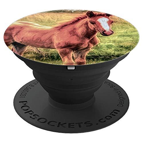 Horse Colorful Paint Beautiful - Horse rider Birthday Gift PopSockets Grip and Stand for Phones and Tablets